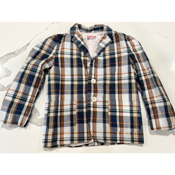 Danny Dare Other - Vtg Danny Dare Kids Plaid Blazer Jacket Button Front‎ Sport Coat 6